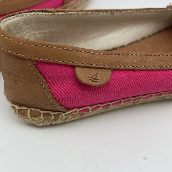 Sperry Top-Sider Danica Salt Washed Canvas Pink Espadrille Flats Slip On size 6M - Picture 11 of 12